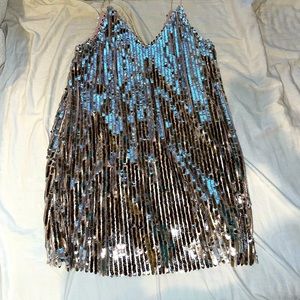Princess Polly silver dress